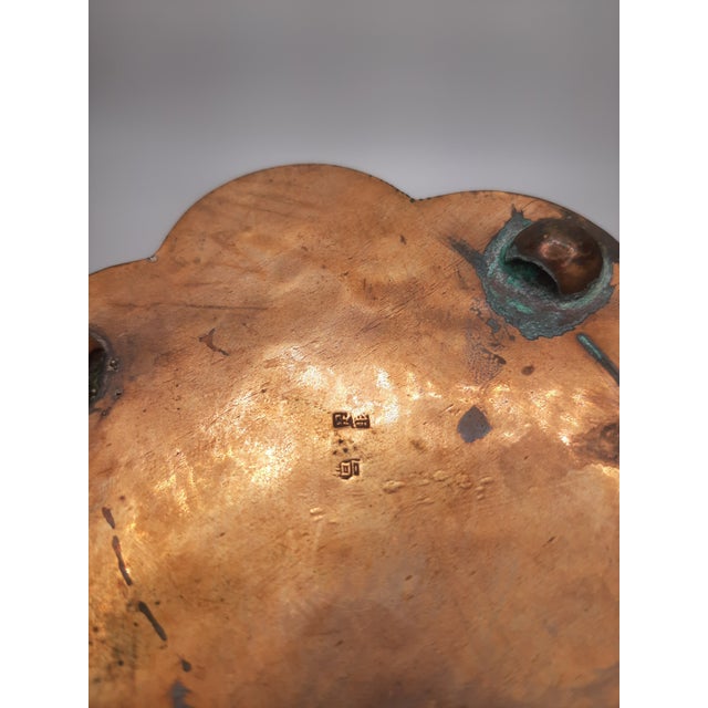 19th C Repousse Copper Nepal Scallop Bucket For Sale - Image 13 of 15