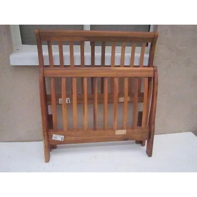 1990s Sleigh Twin Headboard and Foot Board Mahogany No Rails - Set of 2 For Sale - Image 12 of 13