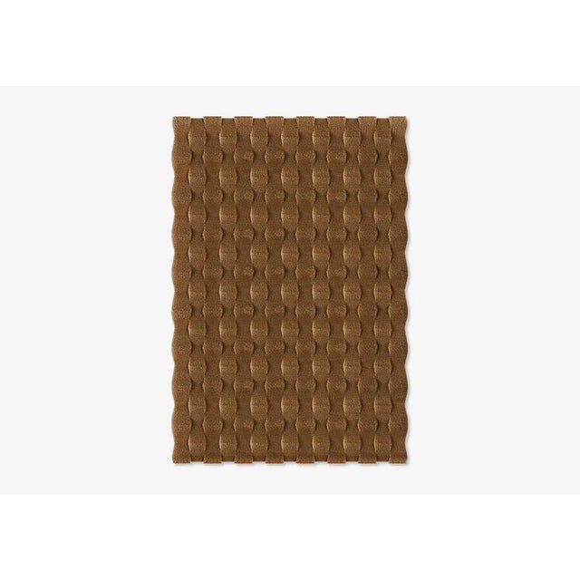 Contemporary Brown Rectangle Textured Rug from Marqqa For Sale - Image 3 of 3