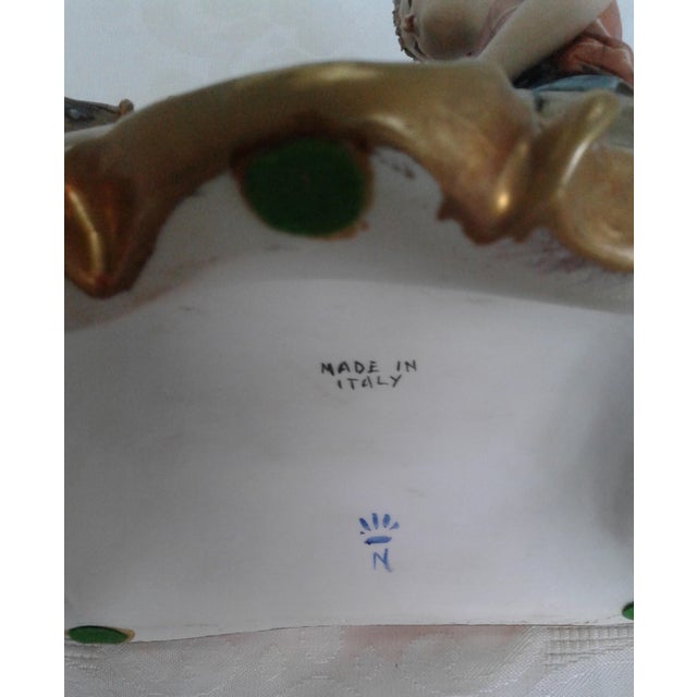 Mid 20th Century Vintage Italian Capodimonte Porcelain "Cane in Vendita" (Dog for Sale) Figurine by Volta For Sale - Image 5 of 6