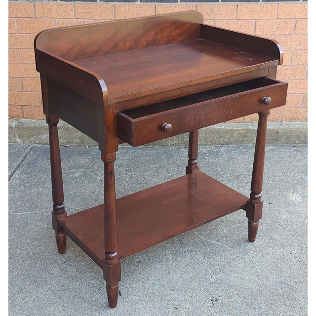 Early 20th Century Victorian Mahogany Single Drawer Wash Stand For Sale In Washington DC - Image 6 of 8