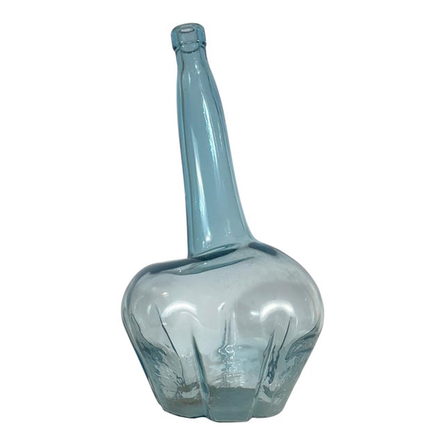 Antique Blue Demijohn Carboy Bottle For Sale