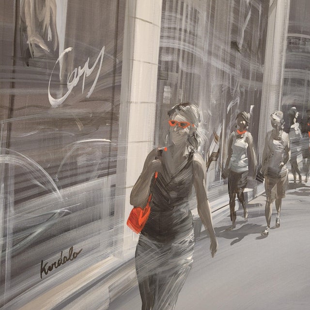 Paris Kerdalo, Faubourg Saint-Honoré, 2000s, Acrylic on Canvas For Sale - Image 12 of 18