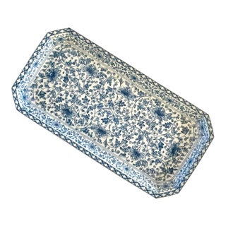 Chinese Blue and White Porcelain Tray For Sale