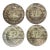 Brown Chinoiserie Bowls Set of 4 For Sale