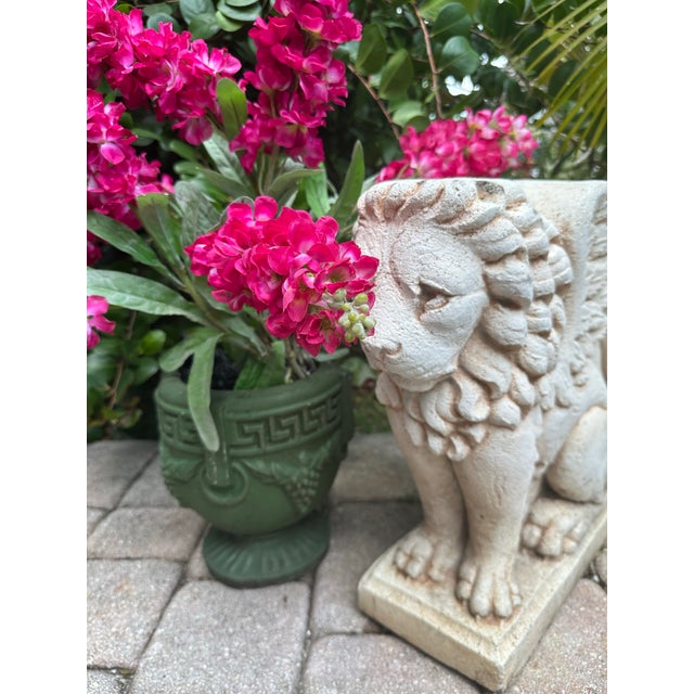1940s Round Grecian Planter With Greek Key Design For Sale In Miami - Image 6 of 9