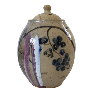 Vintage Studio Pottery Lidded Ginger Jar For Sale