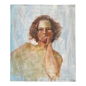 Impressionist Original Oil Painting, Portrait by Adeline Hoagland, Unsigned