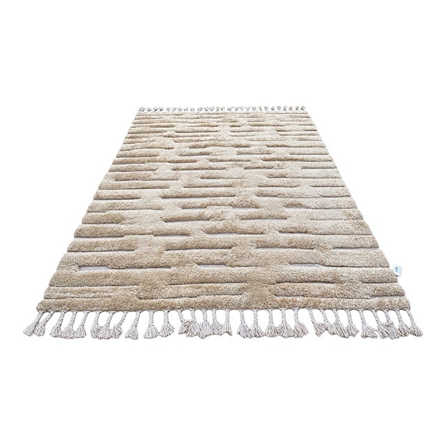 Rh Morro Wool Rug – 9' X 12' Wheat | Hand-Knotted New Zealand Wool For Sale