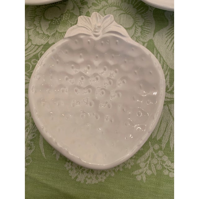 Here we have a beautiful set of mid century Italian pottery bowls. Darling strawberry shape, gorgeous white glaze and...