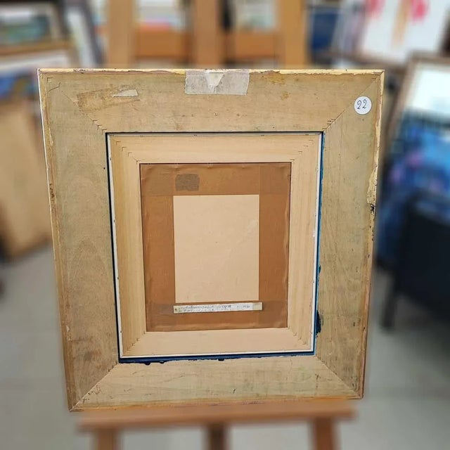 Umberto Mastroianni, Acco E Parabolica, 1980, Engraved and Colored Lead Painting, Framed For Sale - Image 13 of 15