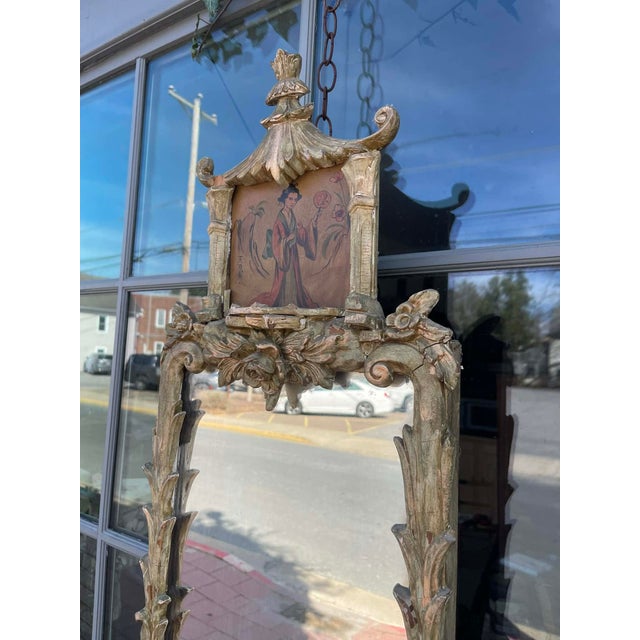 Chinoiserie Gilt MCM Hollywood Regency Mirror 1950s For Sale - Image 4 of 8