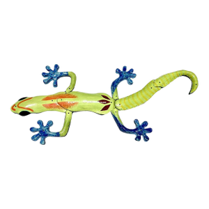 Monumental Glazed Ceramic Gecko Wall Sculpture by Rexx Fischer, Florida Artist