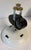 Glass Mid 20th Century Mid Century Modern Ceiling Light Fixture With Glass Shade For Sale - Image 7 of 8
