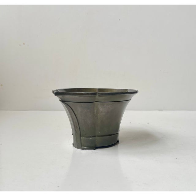 Art Deco Vase in Disko Metal by Just Andersen, 1930s For Sale - Image 3 of 9