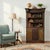 Dimensions: 50" W x&nbsp; 84" H x 24" D (total from top) 17" D (shelf) This striking rustic bookcase cabinet beautifully...