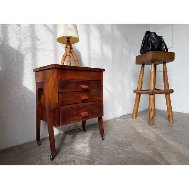 Small Vintage Bedside Table, 1960s For Sale - Image 16 of 18