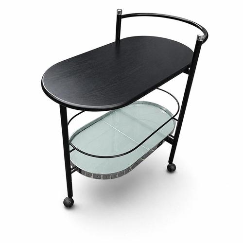 2000 - 2009 Black Oval Drinks Trolley, 1980s For Sale - Image 5 of 6