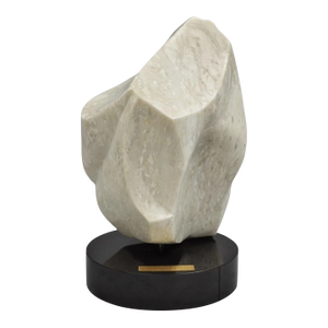 Morton Gaffin Untitled 1992 Modernist Carved White Alabaster Abstract Sculpture