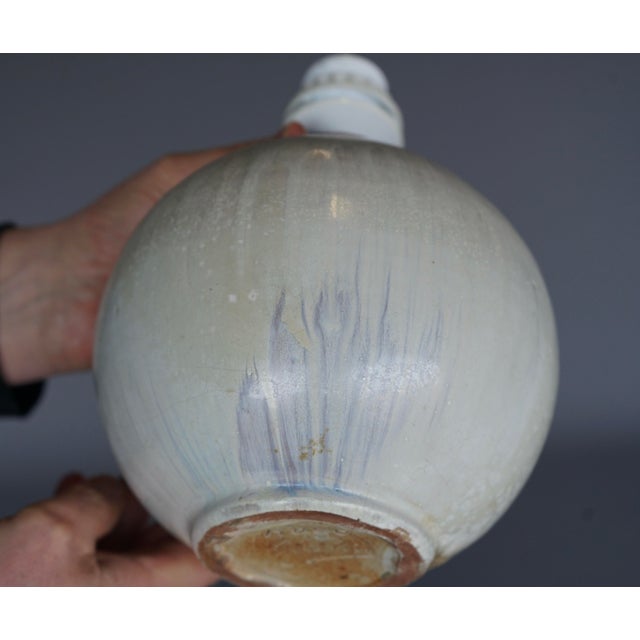 Drip Glazed Ceramic Lamp from Roger Guerin, 1930s For Sale - Image 6 of 10