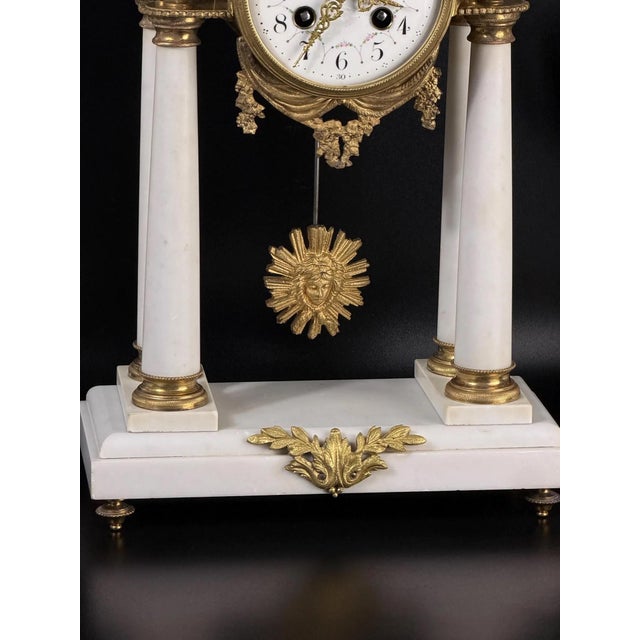 Antique French Mantel Clock Set in Gilt Bronze, 1800s, Set of 3 For Sale - Image 10 of 18