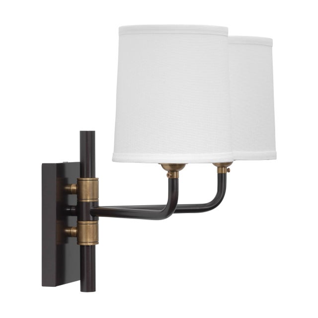 Jamie Young Lawton Double Arm Wall Sconce For Sale In Los Angeles - Image 6 of 9