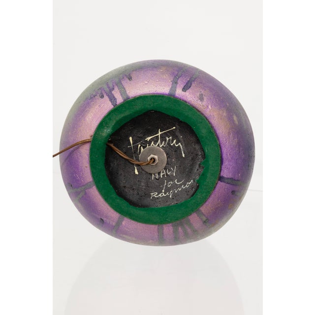 Ceramic Dripped Glaze Table Lamp for Raymor by Marcello Fantoni For Sale In Detroit - Image 6 of 8