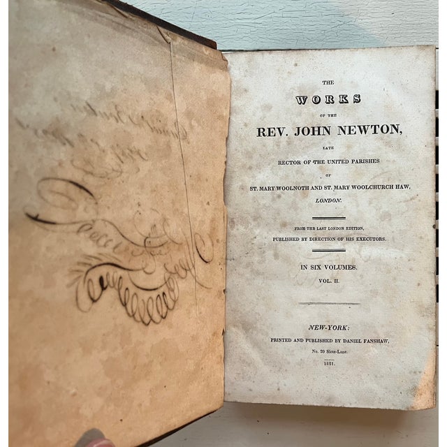 Fine Leather Bindings - Books by Reverend John Newton (1725 - 1807) New York City 1821 - 6 Volumes For Sale - Image 12 of 17