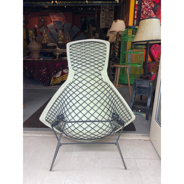 Mid-Century Modern Harry Bertoia Bird Chair and Ottoman For Sale - Image 3 of 8