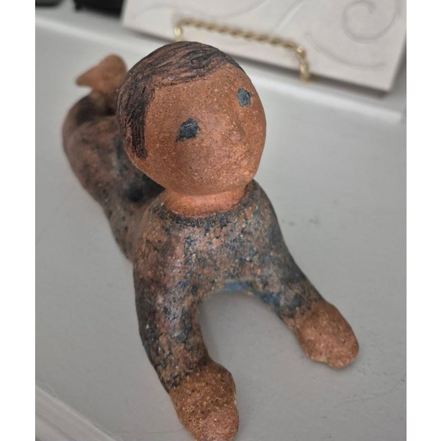 Awesome Mid-Century Garden Figurine by Czech sculptor Eva Tesarova: Eva Tesařová was a Czech ceramic artist and sculptor...