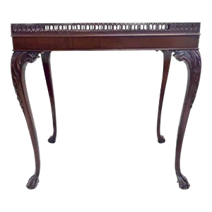 Antique Reticulated Gallery Topped Table
