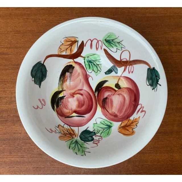 Vintage Ceramic Bowl with Handpainted Floral Decor from S.S. Crown, Japan For Sale - Image 3 of 15