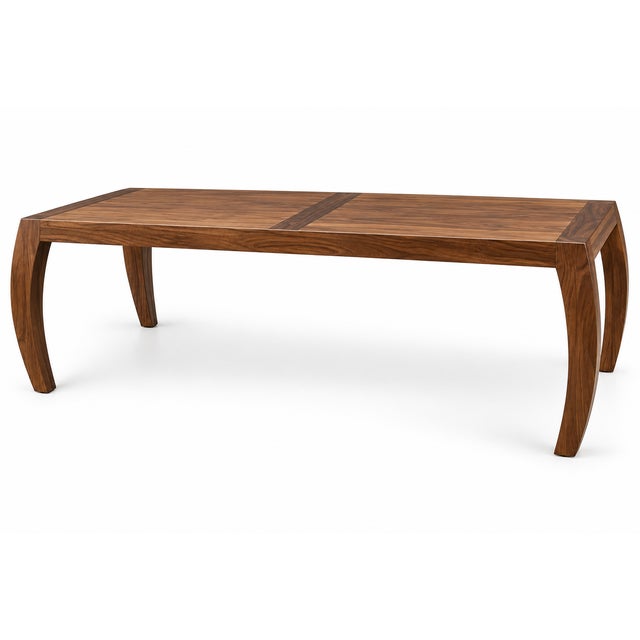 Large Modern Dining Table With Beautiful Walnut Finish For Sale In San Diego - Image 6 of 6