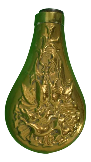 Brass Hunting Powder Flask