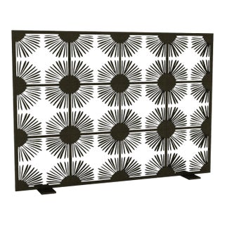 Warm Black Halo Fireplace Screen For Sale