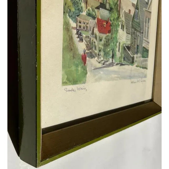 1960s Vintage William McK. Spierer Two Mid-Mod Signed Watercolor Lithographs For Sale - Image 5 of 7