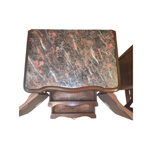 Gemstone Pair of Vintage French Provincial Bedside Cabinets Nightstands For Sale - Image 7 of 12