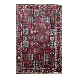 6x10 Old Persian Bakhtiari Area Rug - 501975 For Sale