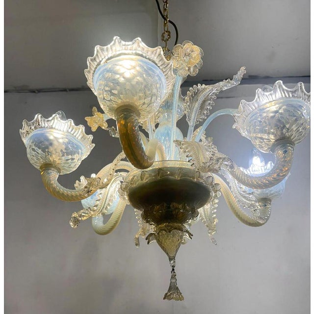 Murano Glass Chandelier For Sale - Image 5 of 7