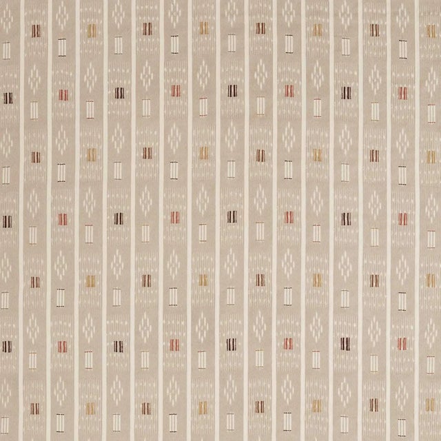 Safar is an exquisite new design inspired by an African baule cloth found in the archive. A complex design the ikat warp...