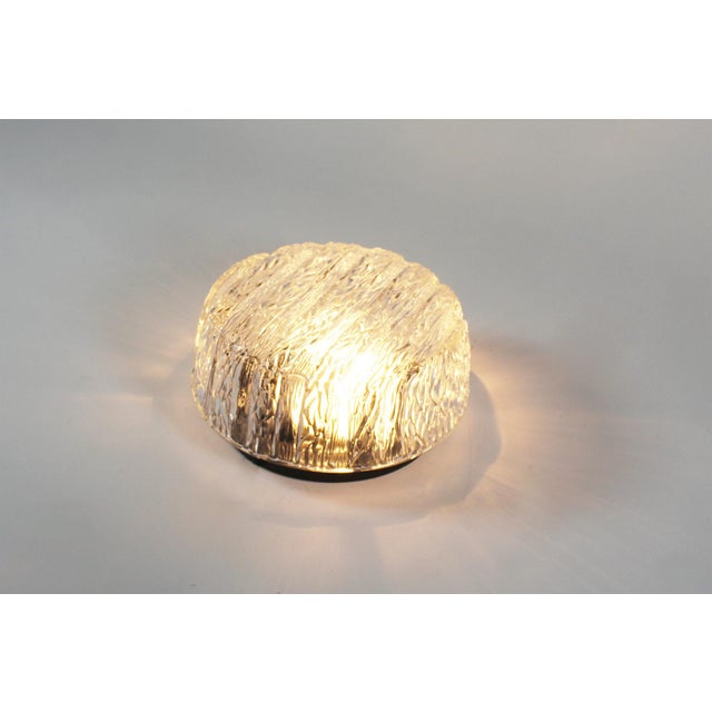 Glass Ice Glass Wall or Ceiling Lamp from RZB, 1970s For Sale - Image 6 of 9