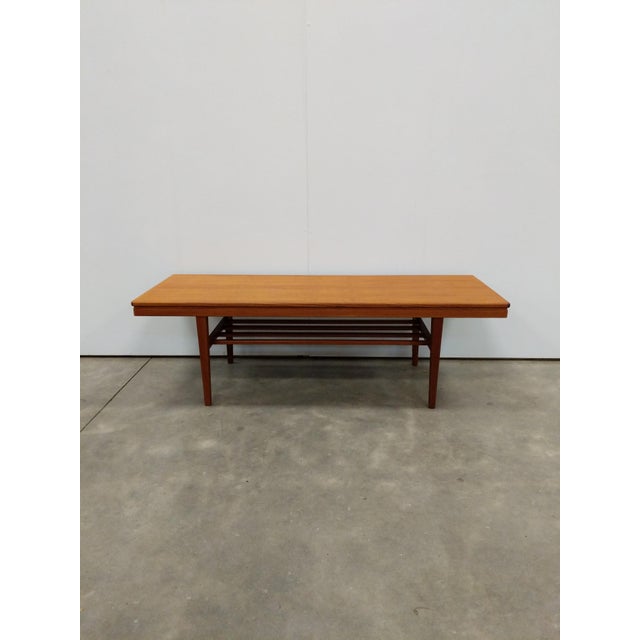 Vintage Mid Century Modern Teak Coffee Table For Sale In New York - Image 6 of 6