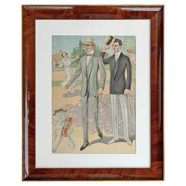 Collection of Five Framed Tailor's Illustrations, C. 1917 For Sale In Chicago - Image 6 of 15