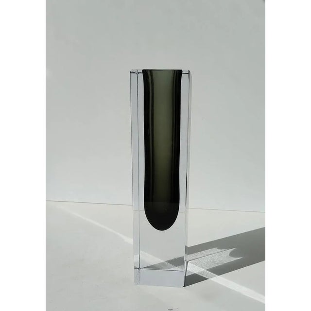 Gray Sommerso Murano Glass Vase by Flavio Poli, 1970s For Sale - Image 8 of 13