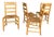 Vintage Beechwood and Rush Ladderback Dining Chairs - 4 For Sale