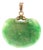 Late 20th-Century Carved Jadeite 18 Karat Bail Pendant For Sale