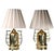 Pr. Asia Modern Hollywood Regency Style Brass Table Lamps C. 1970/80's For Sale - Image 9 of 10