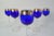 Blue Mid-Century Stemmed Wine Glasses, 1950s, Set of 5 For Sale - Image 8 of 11