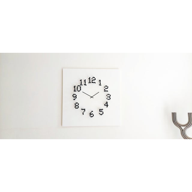 "Mocap" (White-Black) Illusionistic Wall Clock / Wall-Sculpture For Sale - Image 12 of 12