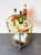 Vintage Brass Serving Bar Cart with Smoked Glass Shelves, 1970s For Sale - Image 4 of 14